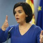 La vicepresidenta del Gobierno, Soraya Saénz de Santamaría. ÁNGEL DÍAZ