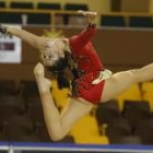 Carolina Rodríguez dio todo un recital de buena gimnasia en el Provincial