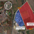 Infografía que explica la situación del polígono y los terrenos para su ampliación. GOOGLE MAPS/MEDINA