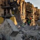 Imagen de una ciudad tras los bombardeos. OLEGO PETRASIUG