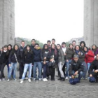 Los alumnos, durante una visita a la capital francesa.