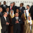 Foto de familia de algunos de los presidentes y jefes de gobierno asistentes al la cumbre del clima de Marrakech.