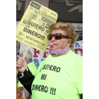Una mujer, en una de las protestas por las preferentes.