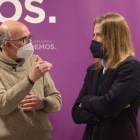 Pablo Fernández, de Podemos, en Salamanca. J.M. GARCÍA
