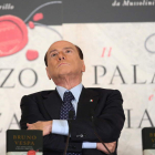 Silvio Berlusconi, durante la presentación de un libro en Roma.