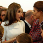 La reina Letizia y Juliana Awada, este jueves en la feria de arte contemporáneo Arco.