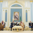 Foto del Rey Salam de Arabia Saudí en un encuentro con el presidente de Chipre Nicos Anastasiades en enero del 2018.