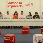Reunión de la Ejecutiva del PSOE, este lunes en la sede del partido.