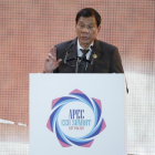 El presidente de Filipinas Rodrigo Duterte participa durante la segunda jornada del Foro de Cooperacion Economica Asia Pacifico APEC en Danang Vietnam.