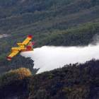 La intervención de los hidroaviones resultó decisiva para lograr controlar las llamas.