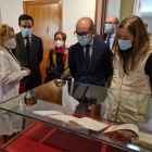 Ortega, en su visita al Museo Provincial. DL