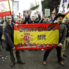 Trabajadores de Iberia frente al Ministerio de Fomento.