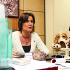 María Rodríguez, en su despacho de portavoz socialista del Ayuntamiento de León.