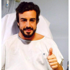 Alonso, ayer en el hospital.