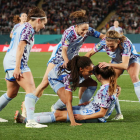 Las jugadoras españolas celebran su pase a cuartos de final. PHIBBS