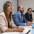 Vázquez, Gorgojo y Santocildes, ayer en el acto. F. OTERO