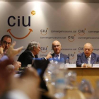 Jordi Pujol preside una reunión de la comisión ejecutiva nacional de la federación de CiU.