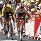 Degenkolb se impuso al esprint a Avermaet y a Lampaert. Y. VALAT