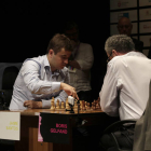 Final del magistral de ajedrez, Jaime Santos contra Boris Gelfand. F. Otero Perandones.