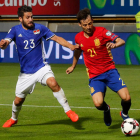 David Silva anotó dos goles. El centrocampista se ha destapado como un goleador con la camiseta de La Roja. RAMIRO/JESÚS
