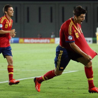 Morata celebra su gol, que significó el 3-0.