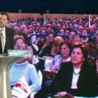 Mariano Rajoy, durante su intervención en el acto prelectoral que protagonizó ayer en Santander.