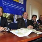 Gutiérrez, Liñares, Folgueral y Merayo, ayer en la Miño-Sil.