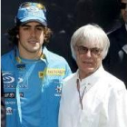 Ecclestone y  Alonso, juntos, aunque no precisamente amigos