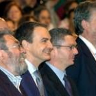 Cándido Méndez, Zapatero, Ruiz Gallardón, y Fidalgo, durante el 39 Congreso Confederal de UGT