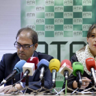 El presidente nacional de ATA, Lorenzo Amor, y la representante autonómica, Soraya Mayo, ayer.