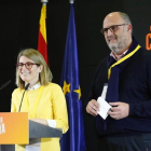 La directora y el portavoz de campaña de JxCat, Elsa Artadi y Eduard Pujol, hacen una primera valoración tras el cierre de los colegios electorales.
