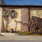 Mural pintado por el artista urbano Toño Prada en Saludes de Castroponce. DL