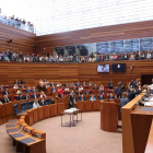 Pleno de constitución de la IX Legislatura en las Cortes de Castilla y León, en una imagen de archivo.