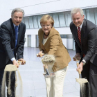 En el centro, la canciller alemana, Angela Merkel.