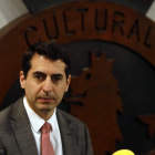 Ignacio Álvarez, durante la comparecencia de ayer en la que anunció su salida. MARCIANO PÉREZ