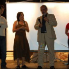 Ramón Sánchez, Patricia Fernández, Santos Llamas y María Martínez durante la inauguración.
