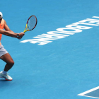 Nadal en un momento de la sesión de entrenamiento de ayer de cara al Abierto de Australia. O’BRIEN