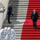 Putin, a su llegada al Kremlin, donde le esperaban sus 1.700 invitados