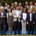 Cospedal, Rajoy y Ana Mato, con presidentes provinciales del PP en Córdoba, entre ellos Carrasco.