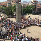 Concentración de solidaridad con las víctimas de Barcelona en Santa Coloma