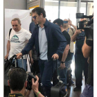 Lopetegui, fotografiado ayer en el aeropuerto de Krasnodar antes de volar hacia Madrid. EFE