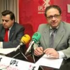 El diputado provincial Lázaro García Bayón y el vicealcalde de la ciudad, Javier Chamorro, ayer