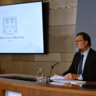 Mariano Rajoy durante la rueda de prensa después de la reunión del Consejo de Ministros