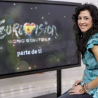 La cantante gallega Lucía Pérez, ayer, en la rueda de prensa de presentación.