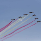 La patrulla águila, en formación. JESÚS F. SALVADORES