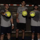 Baena, Montoro y Antonio García, los tres jugadores del Reale Ademar convocados por el seleccionador nacional Valero Rivera.
