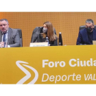 Eduardo Morán durante su intervención en el Foro de Ciudades del Deporte que se celebra en Valencia. DL