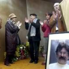 Familiares y amigos de Pagaza durante e l homenaje celebrado en Andoain