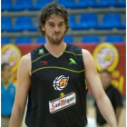 Pau durante el primer entrenamiento.