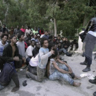 Algunos de los 52 inmigrantes de origen subsahariano rescatados el pasado 2 de junio